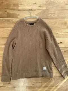 TOYPLANE ベージュ リブ編みセーター M