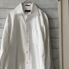 BURBERRY BLACKLABEL　白斜めストライプ長袖シャツ　古着屋購入