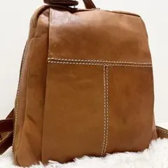 美品✨ズッケロフィラート スクエアリュック バックパック カウレザー 茶色 B5のサムネイル