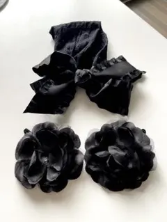 クレアーズ　リボンゴム 花飾りピンセット