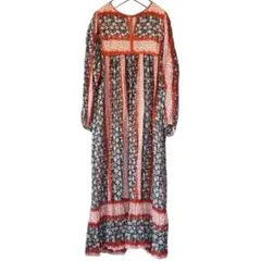 アーバンリサーチ　ヴィンテージライクな花柄インドコットンワンピース