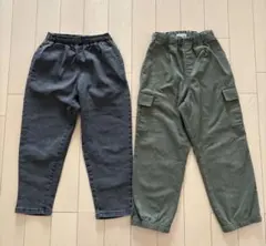 GLOBAL WORK GUキッズ ロングパンツ 2本セット 130センチ