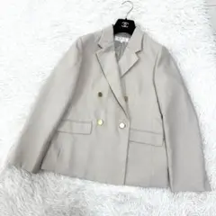 ロペピクニック　ダブルブレストジャケット　金ボタン　ライトグレー　40
