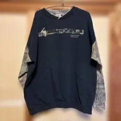 鹿デザイン カモフラージュ スウェット