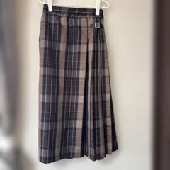【Lugnoncure】チェックキルトスカート（ブラウン系）