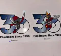 韓国限定】 ポケモン 30周年 ステッカー ザシアン ザマゼンタ セット
