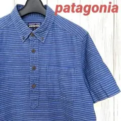 希少 patagonia パタゴニア ポロシャツ ボタンダウン 半袖 ボーダーのサムネイル