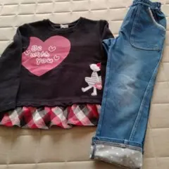 ニットプランナー　トレーナー&デニムパンツ110サイズ　まとめ売り