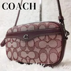 極美品 現行 COACH コーチ シグネチャー ショルダーバッグ ウエストポーチ