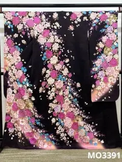 振袖 仮絵羽 FINALSTAGE 刺繍 正絹 未仕立て品 八掛付 MOK691 - メルカリ