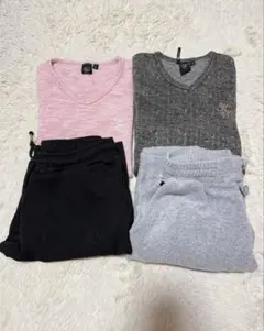 KARL KANI：カールカナイ：Vネック シャツ セーター パンツ 6点セット