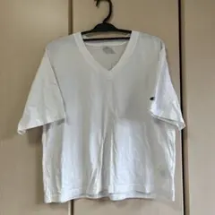 Champion Vネック Tシャツ ホワイト FREE