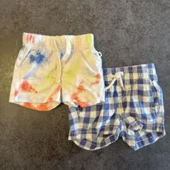 タイダイ＆チェック柄ボトムスセット GAPベビー