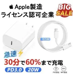 純正品質☆ iPhone タイプC ライトニング 充電器
