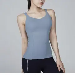 ゼクシィミックス グレイッシュブルー ヨガトップス M