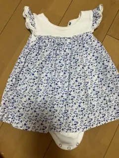 プチバトー　ロンパース　小鳥柄　6m