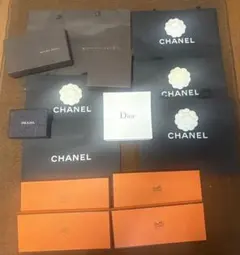 シャネルカメリア付ショッパー＋ブランド箱まとめ 売り