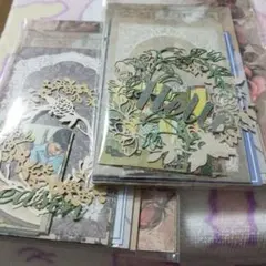 花と葉のカットアウトデコレーションセット