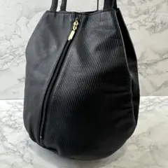 銀座かねまつ GINZA kanematsu 本革 レザー 円錐形 トートバッグ