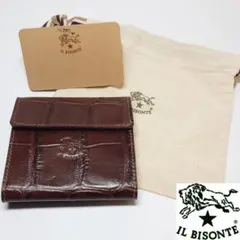 【新品未使用】イルビゾンテ ILBISONTE クロコダイル三つ折り財布 41のサムネイル