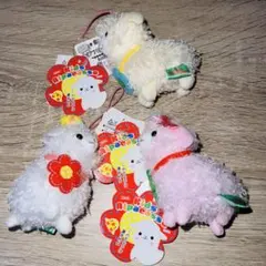 アルパカッソ＆ベイビーアルパカッソ ぬいぐるみマスコット 小サイズ