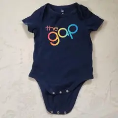 baby gap ネイビー ロンパース ロゴ　6-12 months　70