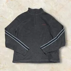 【オールドネイビー ハーフジップフリース 刺繍ロゴ US古着 肉厚プルオーバー】