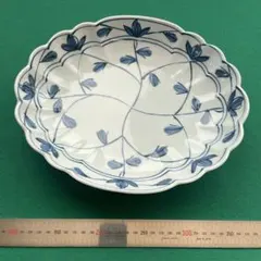 有田焼　皿 プレート 楕円形 花柄 染付
