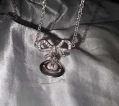 Vivienne Westwood OCTAVIEネックレス シルバー×ピンク