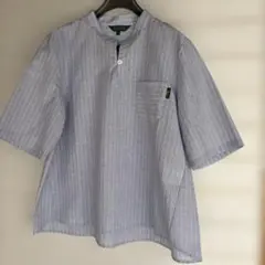 DECOY COLLECTION ストライプ 半袖ブラウス 11号　サラッと