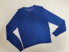 UNIQLO シア－クル－ネックカーディガン XL 青