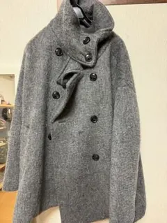 NATURAL BEAUTY BASIC スタンドネックシャギーミディコート