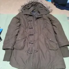 IMAGE ファー付きカーキブラウンダウンコート