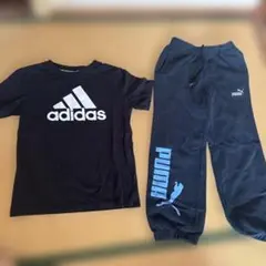adidas TシャツとPuma パンツ セット