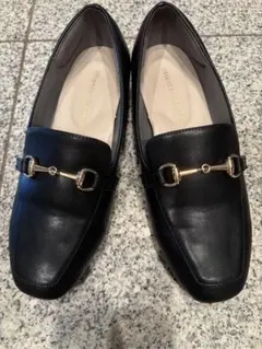 ORientalTRaffic跳べるパンプスビット付黒ローファー