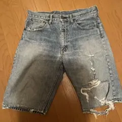 Levi's デニムショートパンツ ダメージ加工