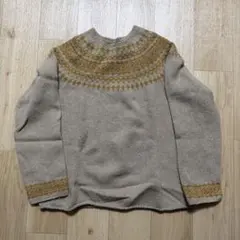 大きいサイズ 5L【未使用】23区 アルパカ混 ノルディック ニット