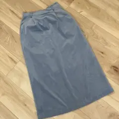 コーデュロイ タイトスカート ブルー