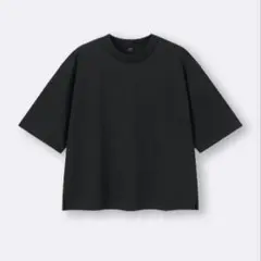 GU ドライワイドTシャツ5分袖 XL ブラック 新品