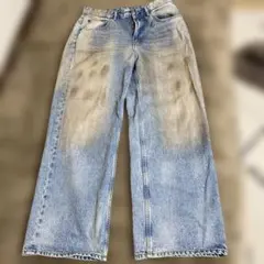 ZARA BAGGY FIT ワイドレッグデニムパンツ アクネデニム