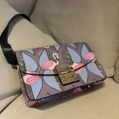 FURLA フラミンゴ柄 ショルダーバッグ　メトロポリス