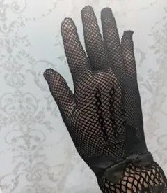 ブラックネットウェディンググローブ