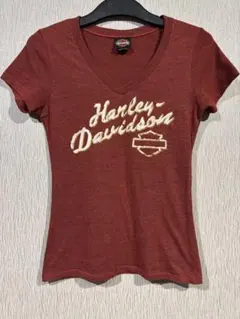 Harley-Davidsonレディース Vネック半袖Tシャツのサムネイル