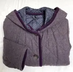 LAVENHAM パープル　ロングコート レディース38サイズ