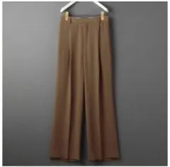 6 ROKU BEAUTY&YOUTH ジョーゼットパンツ　ブラウン 34