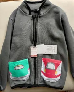 【値下げ】グレーの上着 サイズ120 新幹線のポケット付