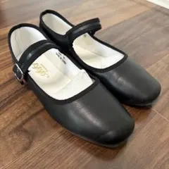 女の子 黒 バレエシューズ 発表会 入学式 22.5cm 23cm