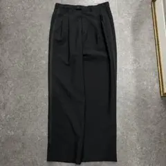 Brioni ツータックワイドスラックス ダークグレー系 絣 - メルカリ