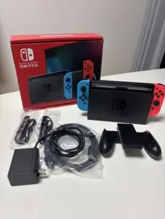 【極美品】Nintendo Switch 青/赤　バッテリー強化版　付属品完備