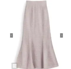 GRL ラメチェックツイードマーメイドスカート[dk1080] ピンク